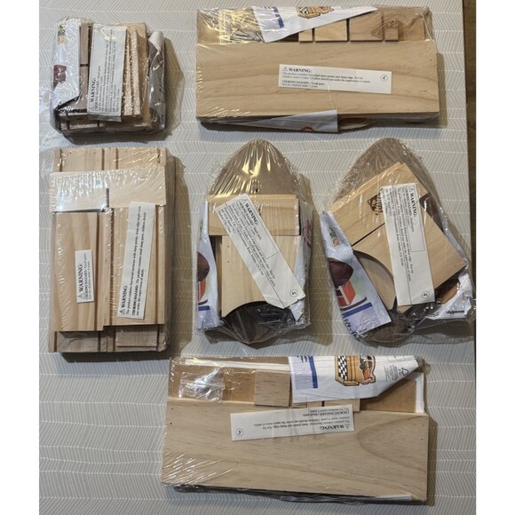 Home Depot Kids DIY Workshop Wooden Kits 6 pc Lot NEW - Picture 2 of 5